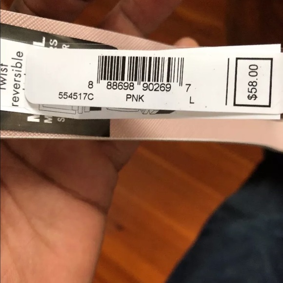 Michael Kors MK Belt Reversible Gold/Vanilla/Pink - Picture 6 of 6